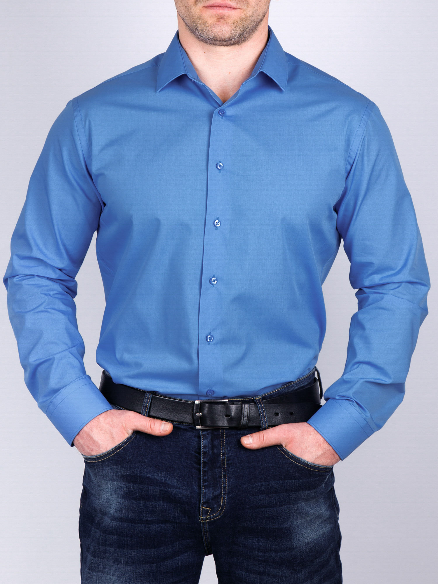Рубашка мужская WOMEN MEN WMOD21B09 синяя 42