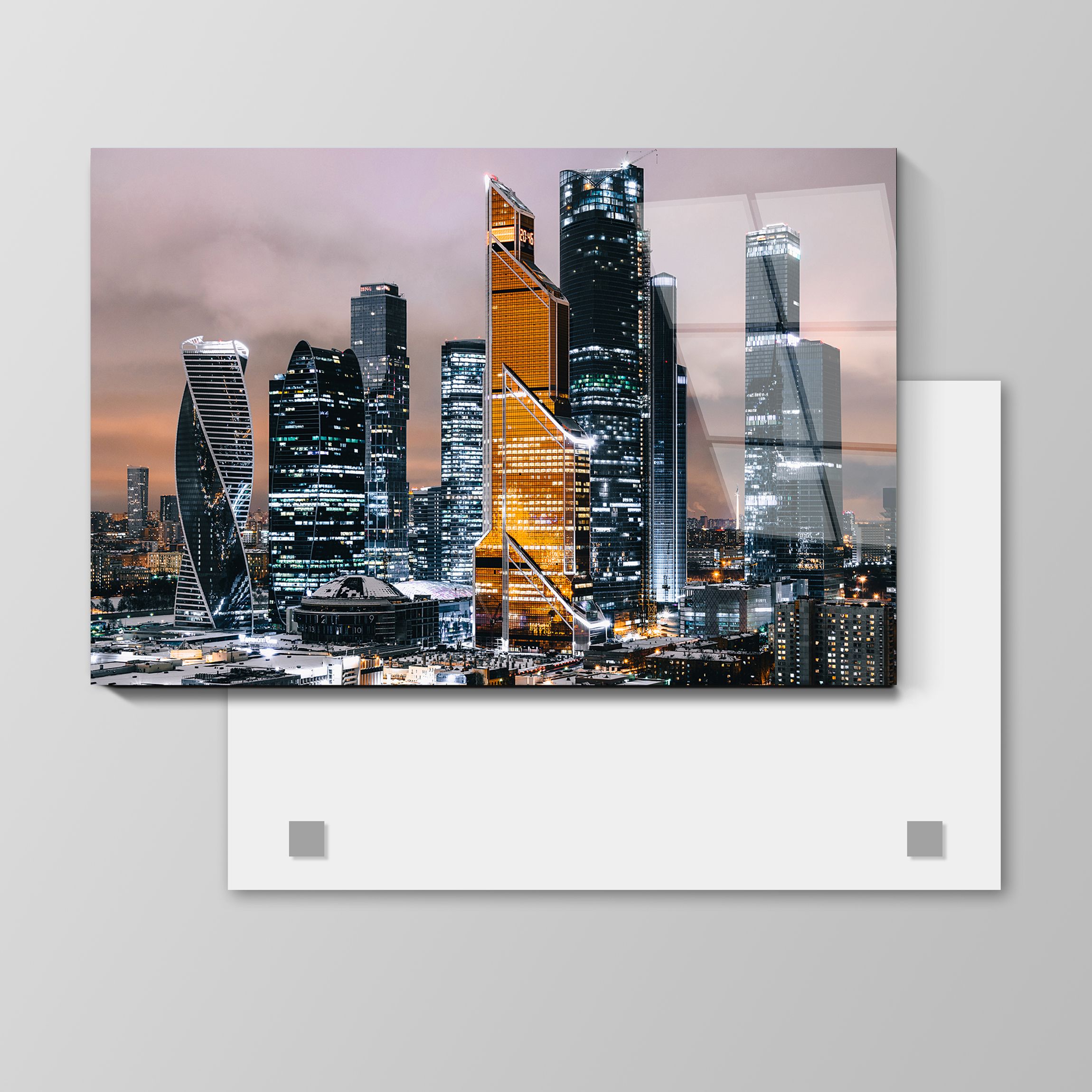 

Картина Москвахсити ночью 90х135 см на стекле 939181136, 939181136