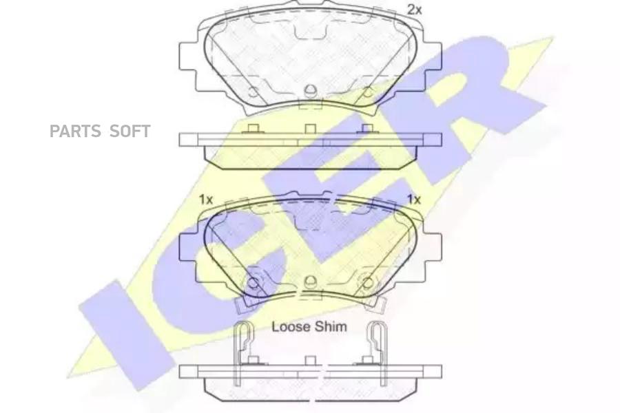

Тормозные колодки ICER 182169