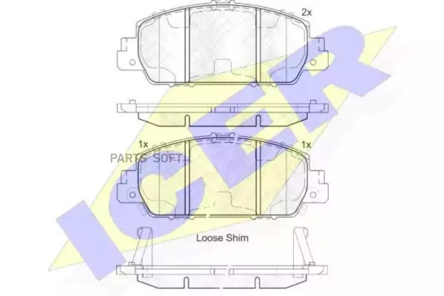 

Тормозные колодки ICER 182153