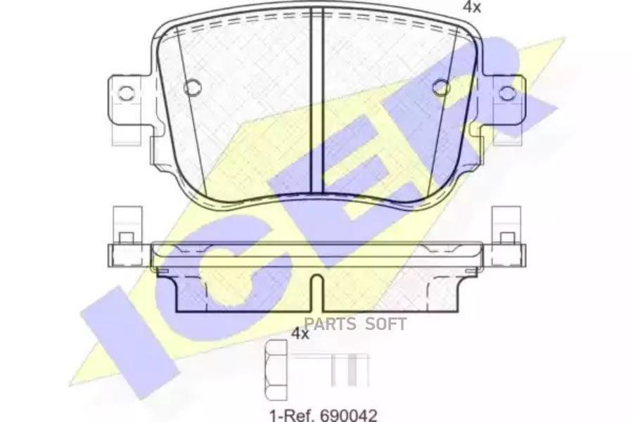 

Тормозные колодки ICER 182152
