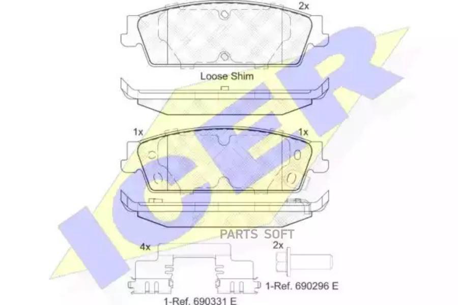 

Тормозные колодки ICER 182139