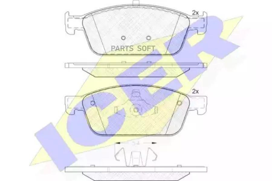 

Тормозные колодки ICER 182134