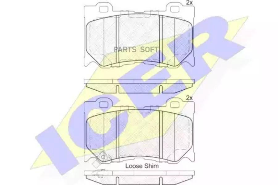 

Тормозные колодки ICER 182089