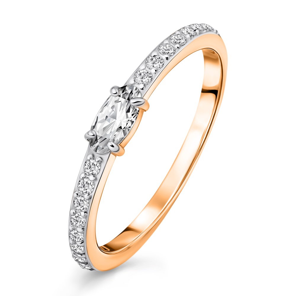 

Кольцо из золота р.  585Gold 301011960, фианит, 301011960