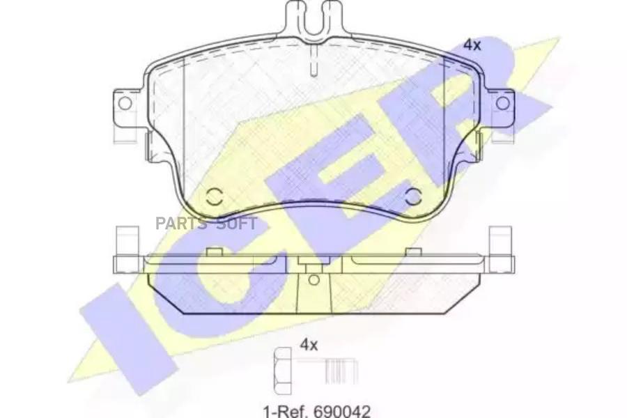

Тормозные колодки ICER 182062