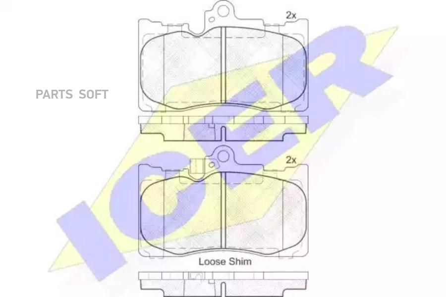 

Тормозные колодки ICER 182059