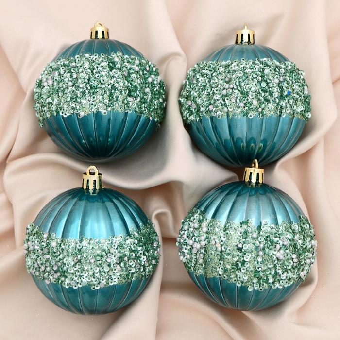 

Шар на ель Зимнее волшебство Рокси Р00012810 4 шт. зеленый, Рокси