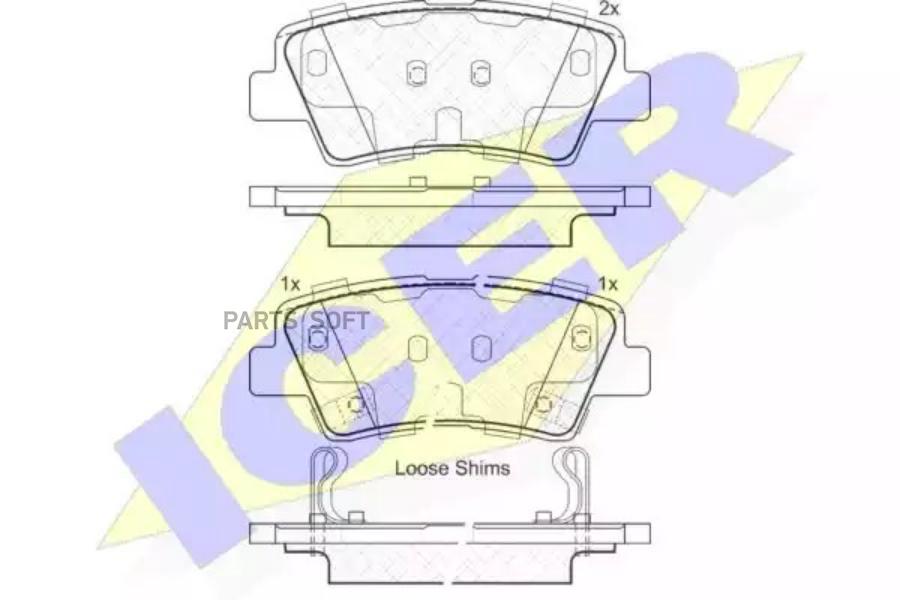 Тормозные колодки ICER 181976