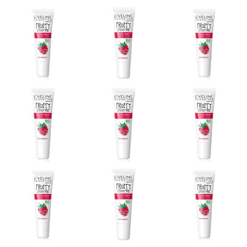 

Блеск для губ Eveline Cosmetics Fruity Smoothie raspberry 12мл 9 шт