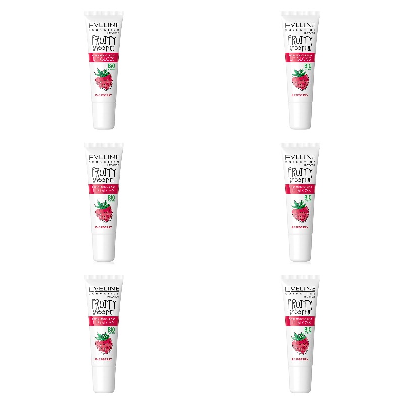 

Блеск для губ Eveline Cosmetics Fruity Smoothie raspberry,12мл 6 шт