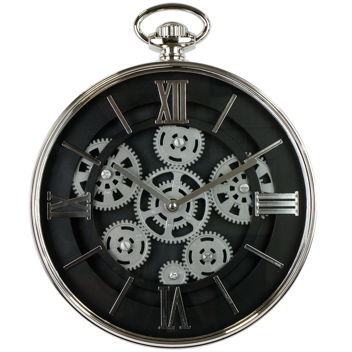 

Часы настенные 30x30 см. Серебристые с ушком (3 батарейки в комплекте) Miralight