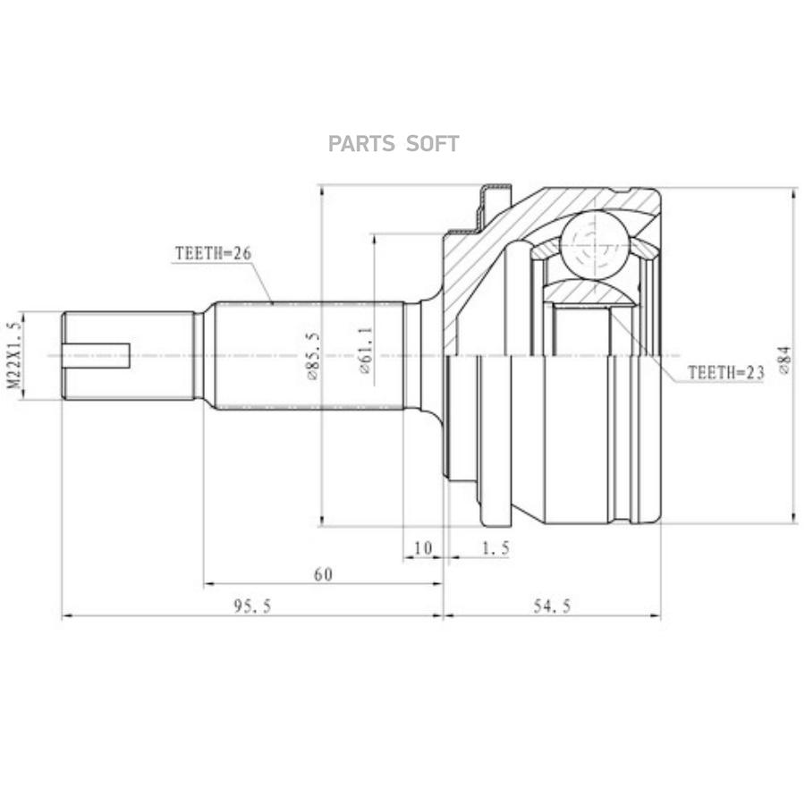 

Шрус Z87073R Zikmar