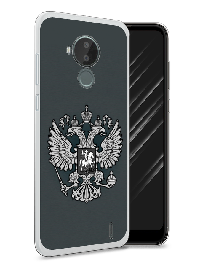 

Чехол Awog на Nokia C30 / Нокиа C30 "Герб России серый", 124850-5