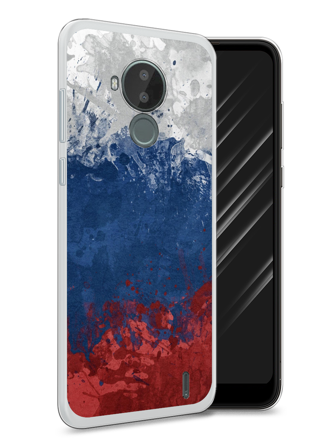 

Чехол Awog на Nokia C30 / Нокиа C30 "Флаг России неровный", Белый;синий;красный, 124850-5