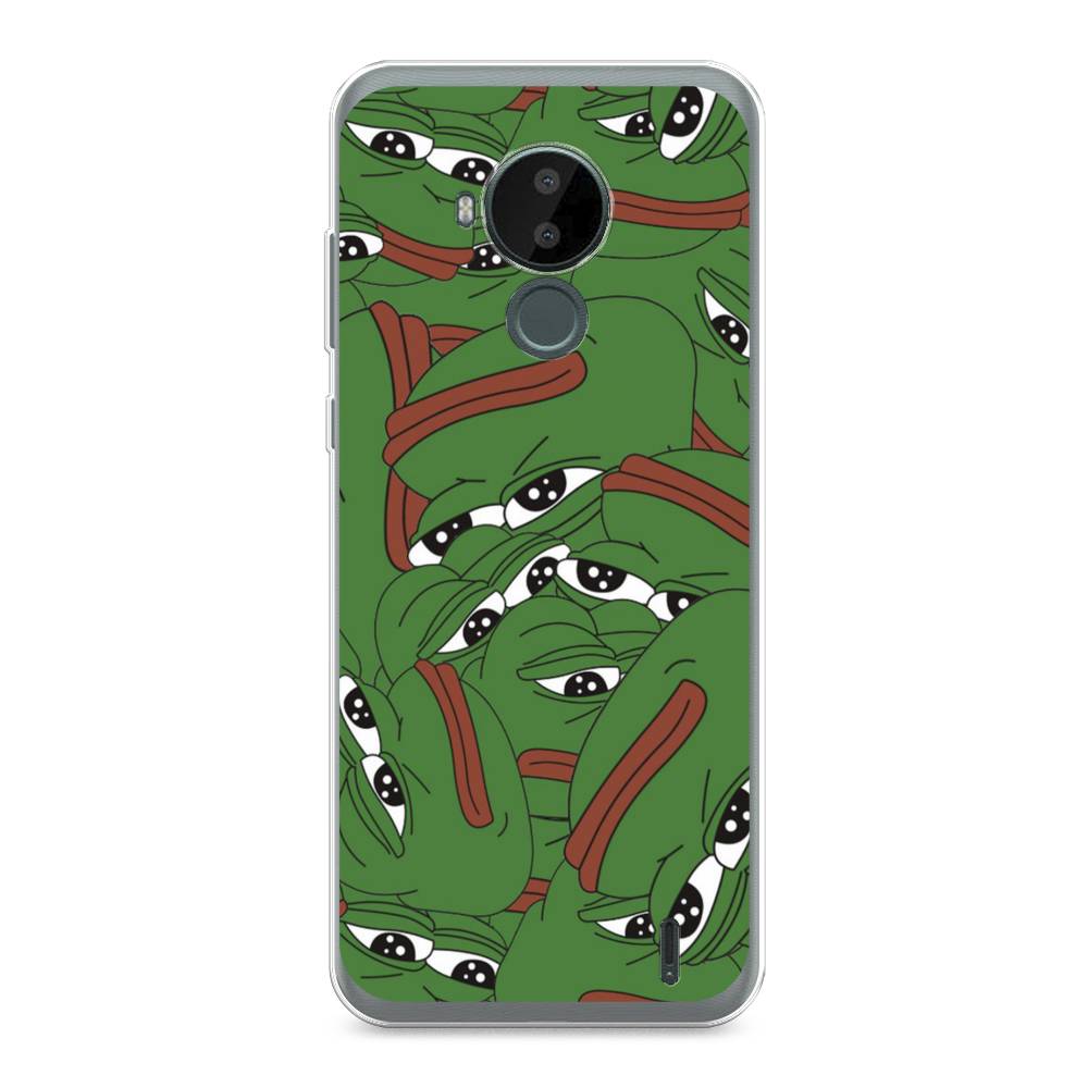 

Чехол Awog на Nokia C30 / Нокиа C30 "Печальный frog", Зеленый;белый, 124850-9