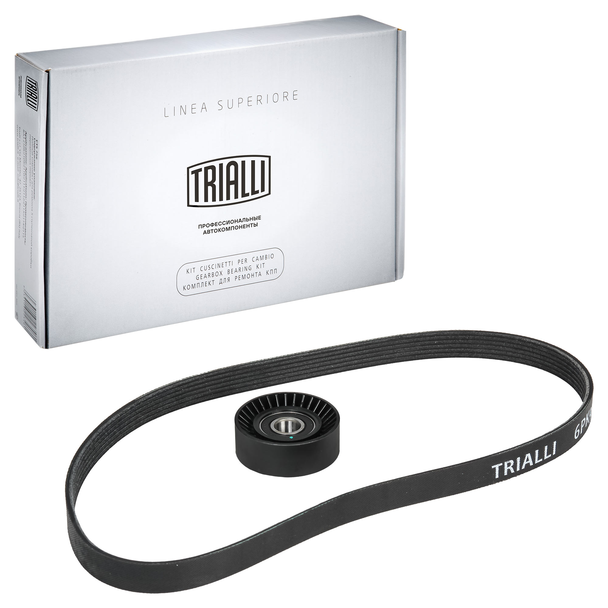 

TRIALLI Ремкомплект приводного ремня для ам Лада Granta (10-) AC (1рем. 6PK995+1 ролик) (G