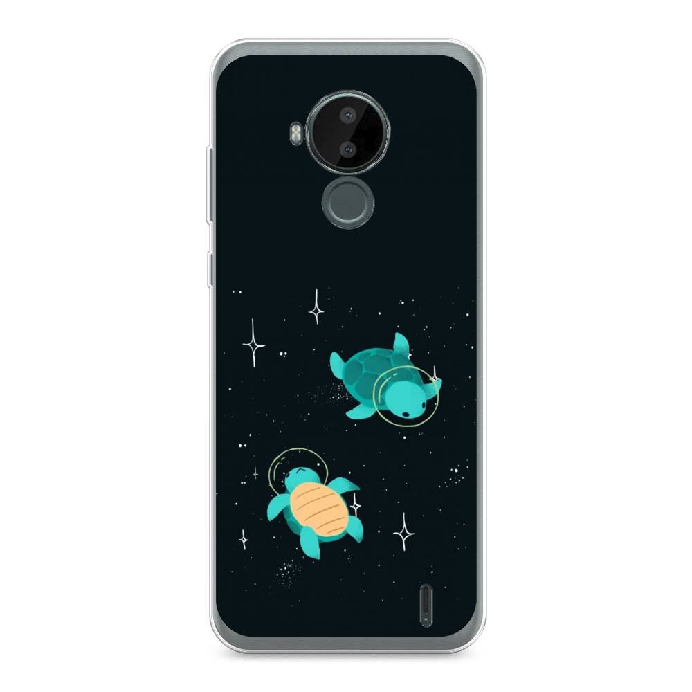 

Чехол Awog на Nokia C30 / Нокиа C30 "Черепашки космонавты", Черный;синий, 124850-4