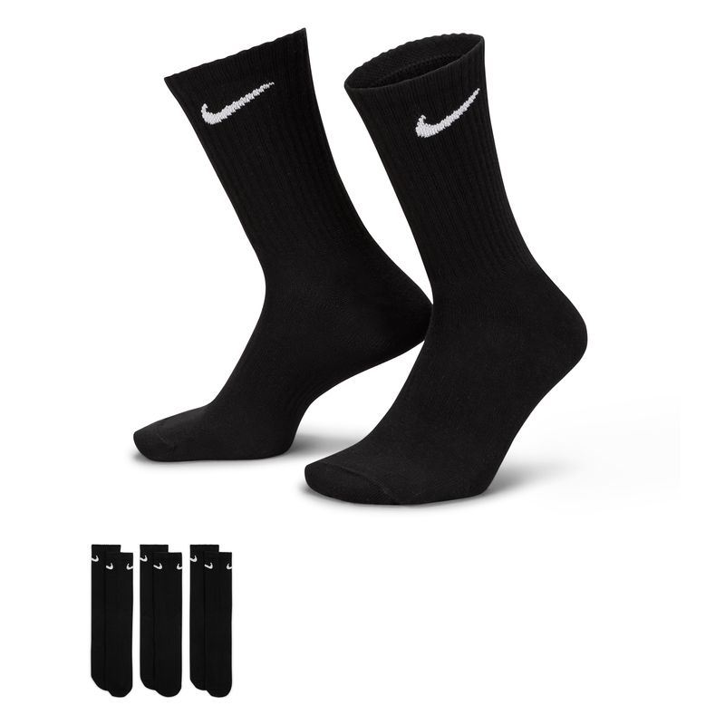 Комплект носков мужских Nike Everyday Lightweight Training Crew (3 Pairs) черных 45-49