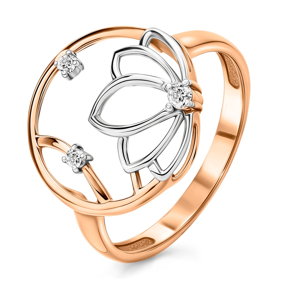 

Кольцо из золота р.  585Gold 301011877, фианит, 301011877
