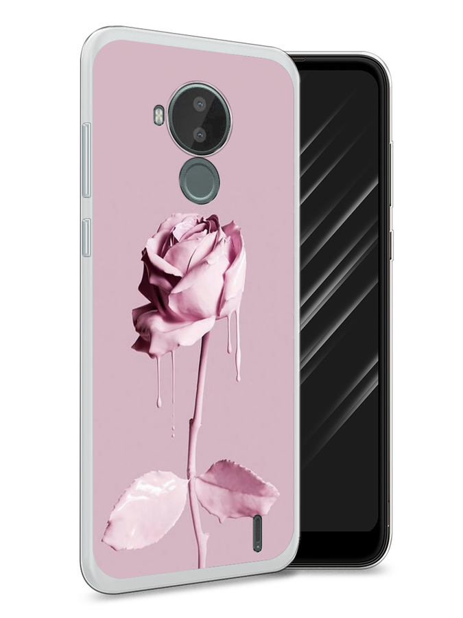 

Чехол Awog на Nokia C30 / Нокиа C30 "Роза в краске", Белый;розовый, 124850-8