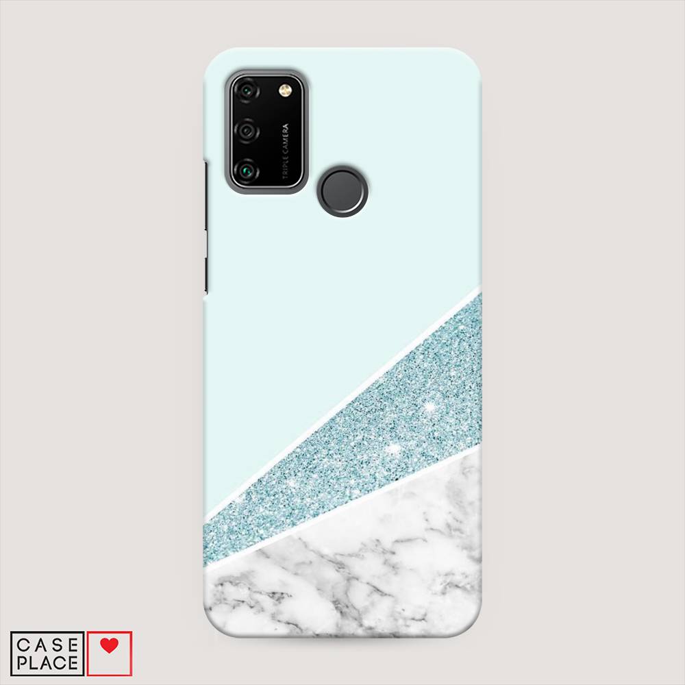 

Чехол Awog "Мрамор с голубыми блестками" для Honor 9A, 612320-2