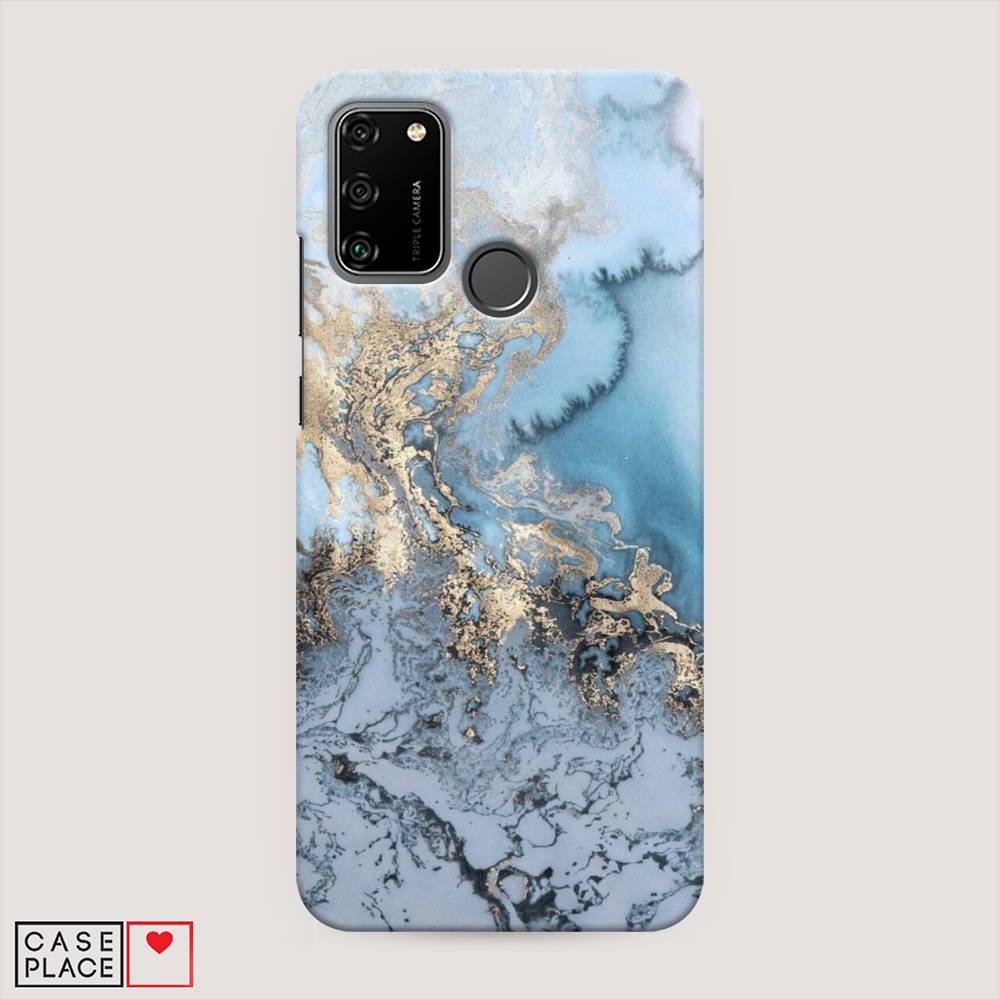 фото Чехол awog "морозная лавина синяя" для honor 9a