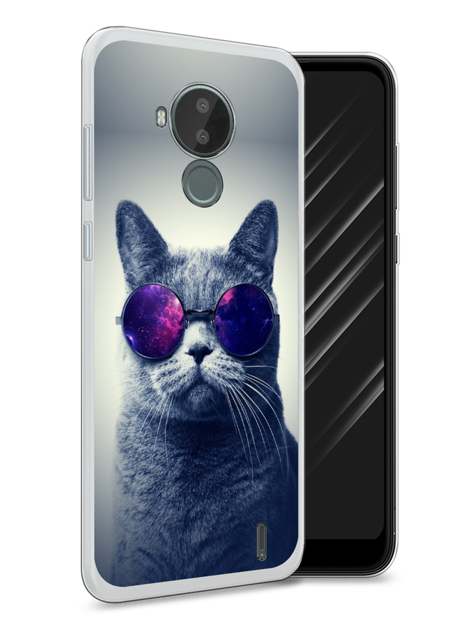

Чехол Awog на Nokia C30 / Нокиа C30 "Космический кот", Красный, 124850-1