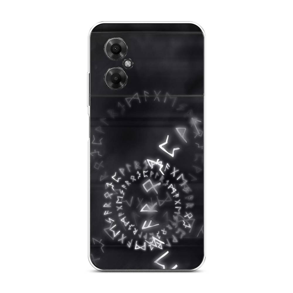 

Чехол на Xiaomi Poco M4 5G "Руны", Серый;черный, 316550-3