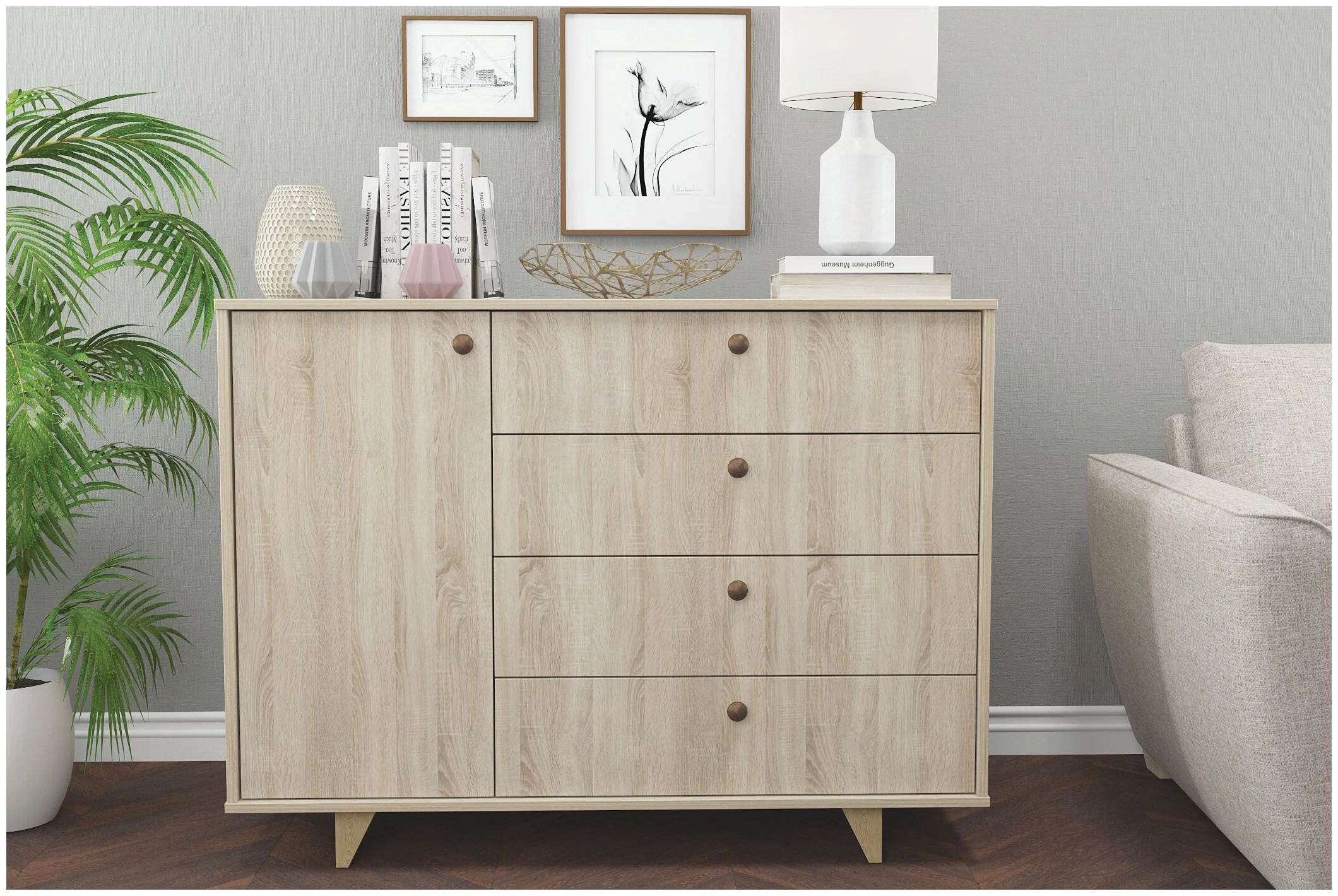 Комод 34 аиста Легенда, сонома