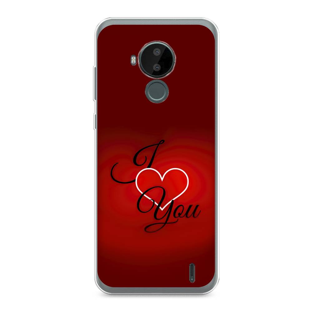 

Чехол Awog на Nokia C30 / Нокиа C30 "I love you 3", Красный;черный, 124850-6