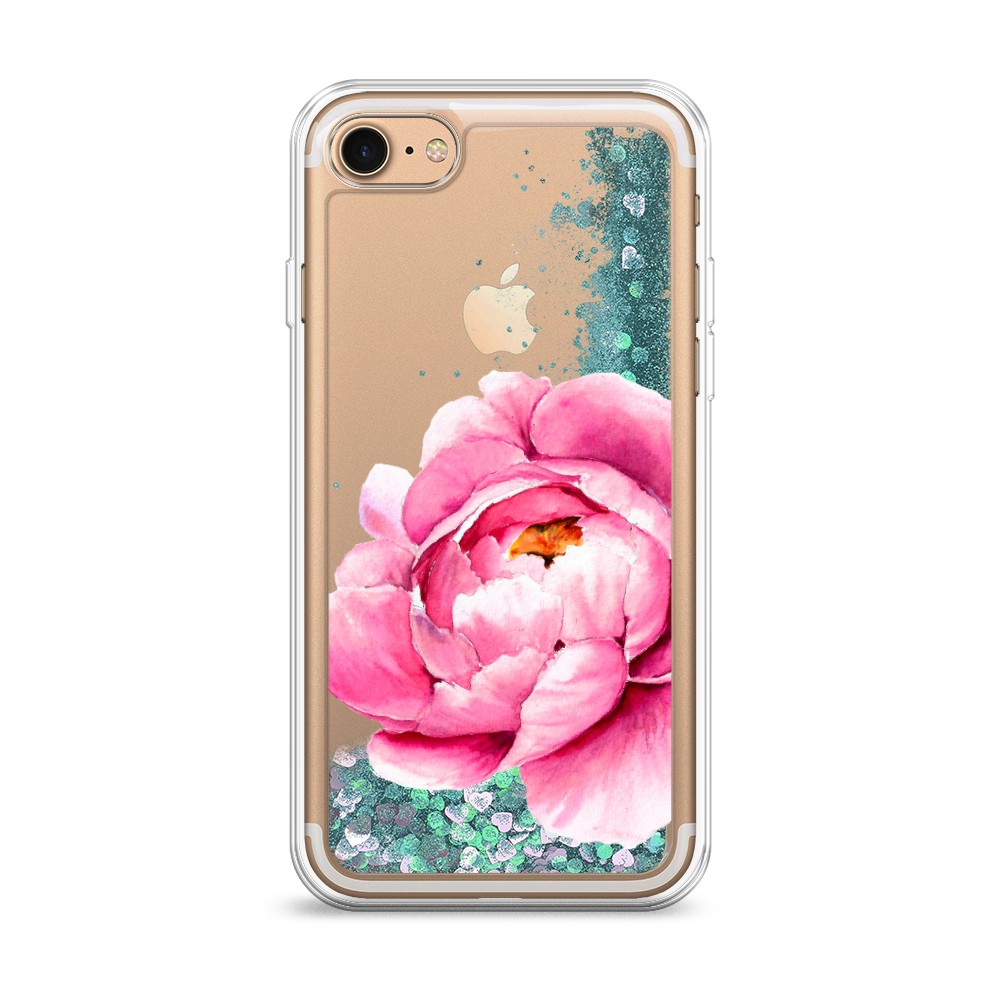 

Жидкий чехол с блестками "Прекрасный пион" на Apple iPhone 7, 10695-1