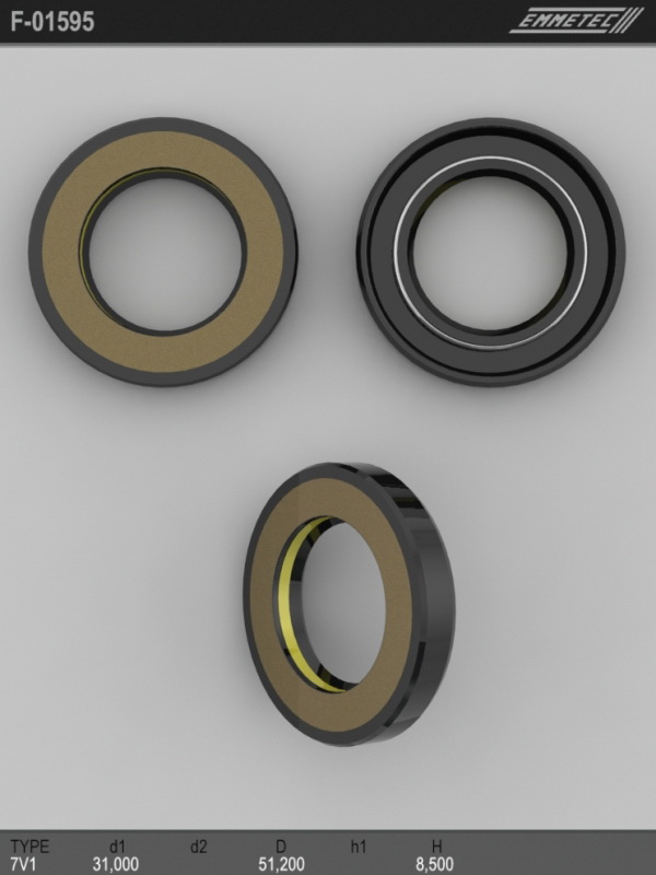 

Сальник рулевой рейки EMMETEC 31x51.2x8.5 (7V1) F-01595, F-01595, F01595