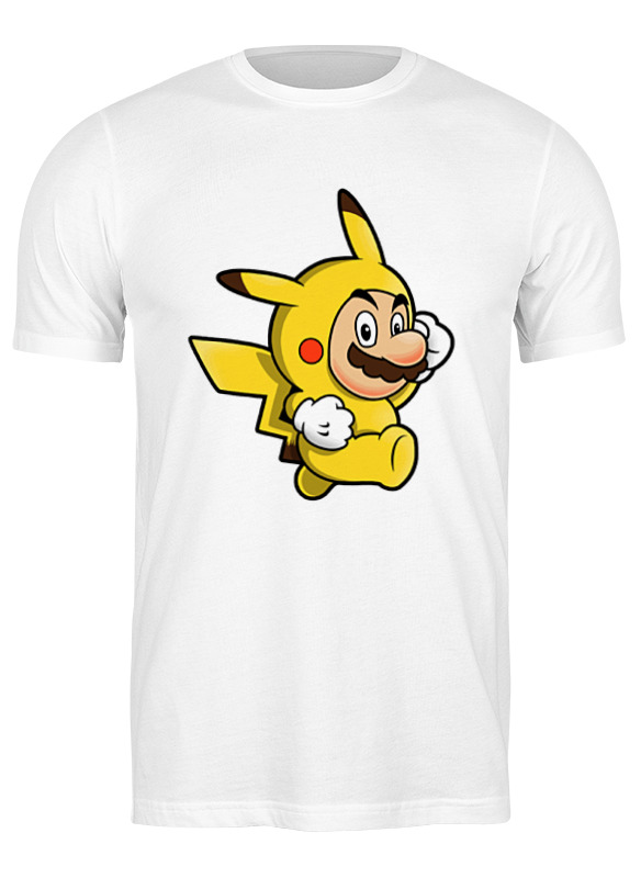 

Футболка мужская Printio Mario x pokemon белая S, Mario x pokemon
