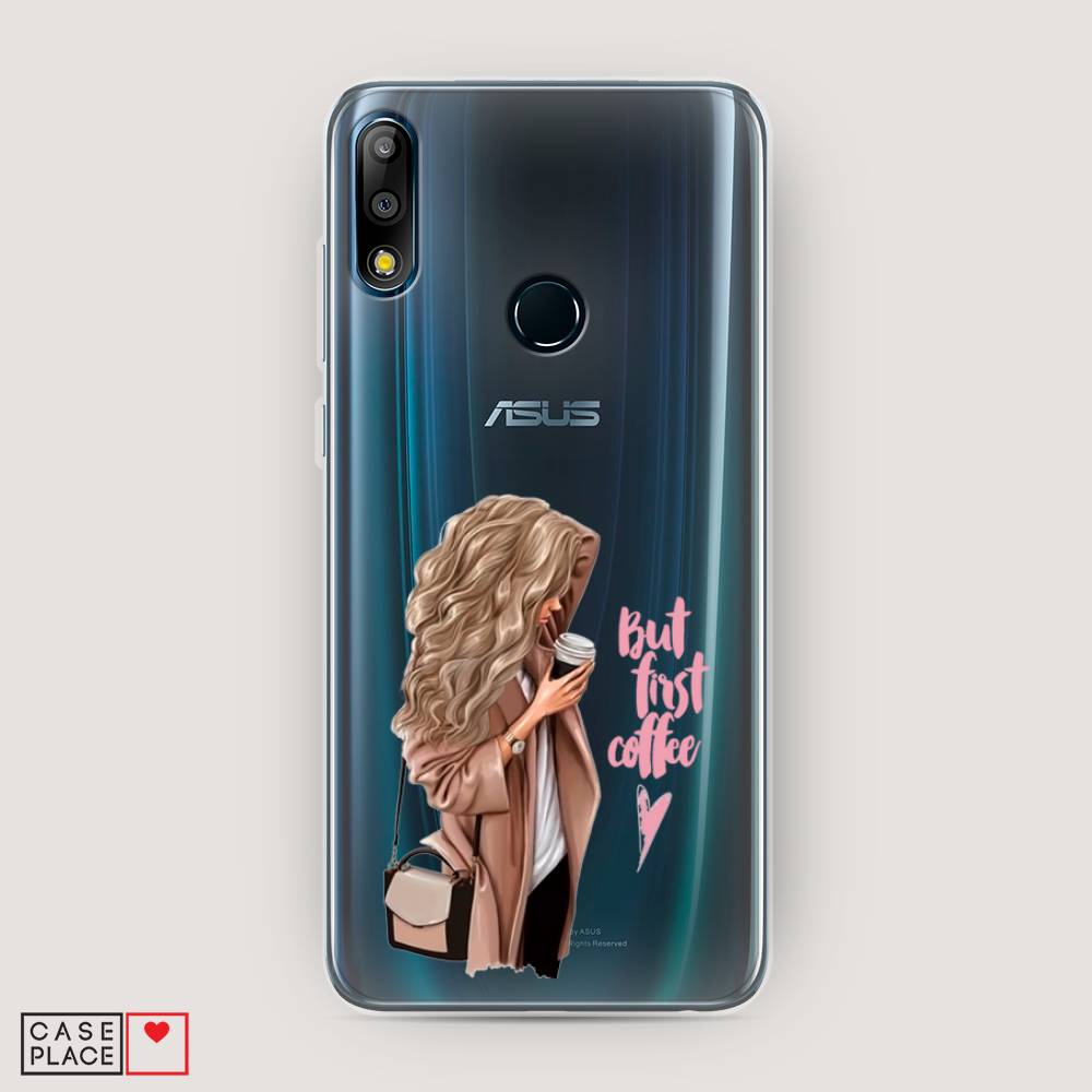 фото Чехол awog "девушка с кофе" для asus zenfone max pro (m2) zb631kl