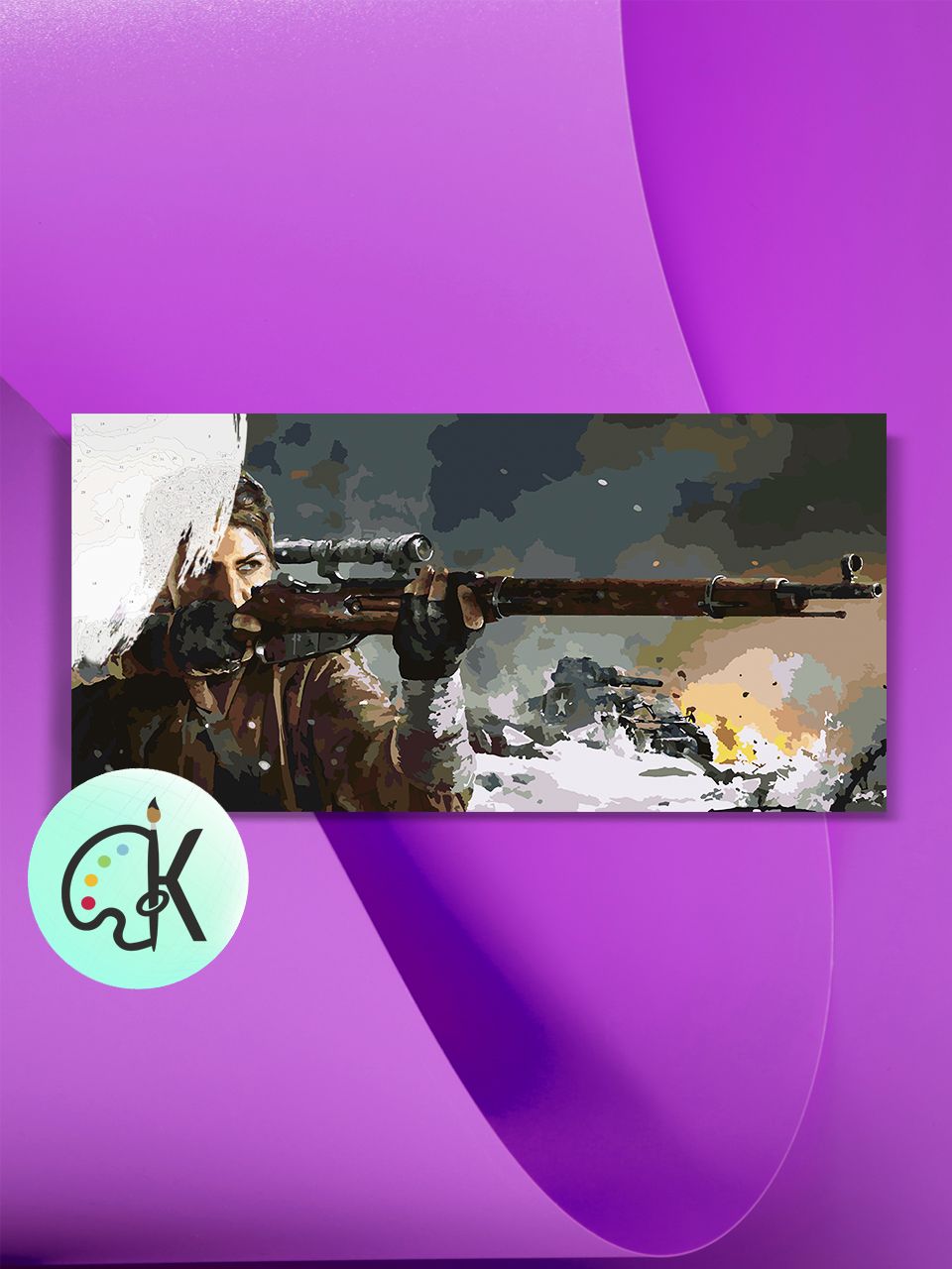 

Картина по номерам на холсте Культура Цвета Call of Duty Vanguard-Полина Петрова 30х60 см, Call of Duty Vanguard - Полина Петрова