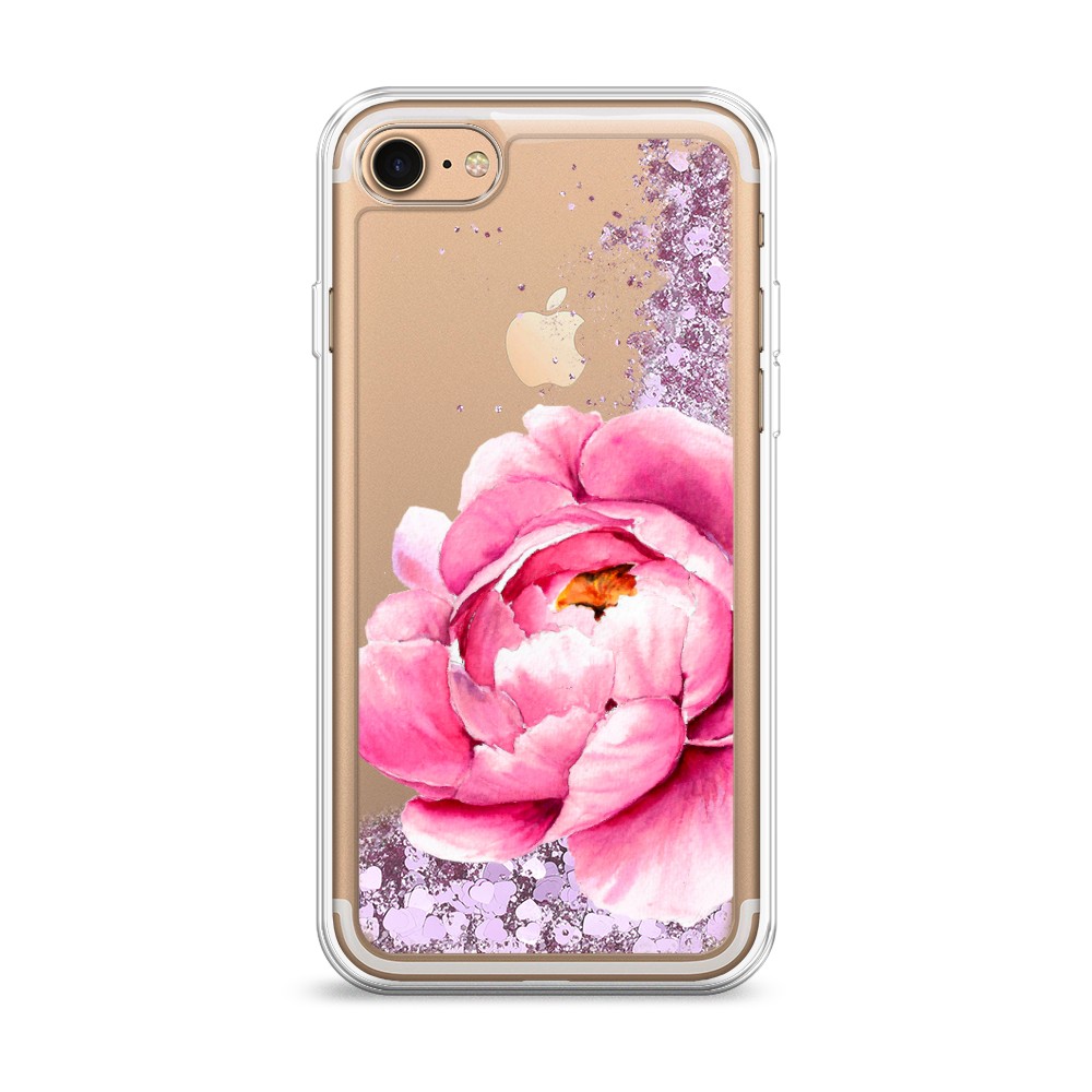 

Жидкий чехол с блестками "Прекрасный пион" на Apple iPhone 7, 10694-1