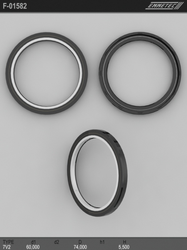 

Сальник рулевой рейки EMMETEC 60x74x5.5 (7V2) F-01582, F-01582, F01582