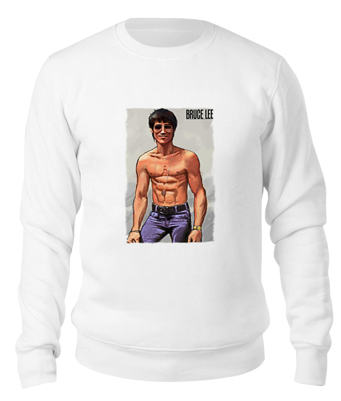 

Свитшот унисекс Printio Bruce lee белый L, Bruce lee