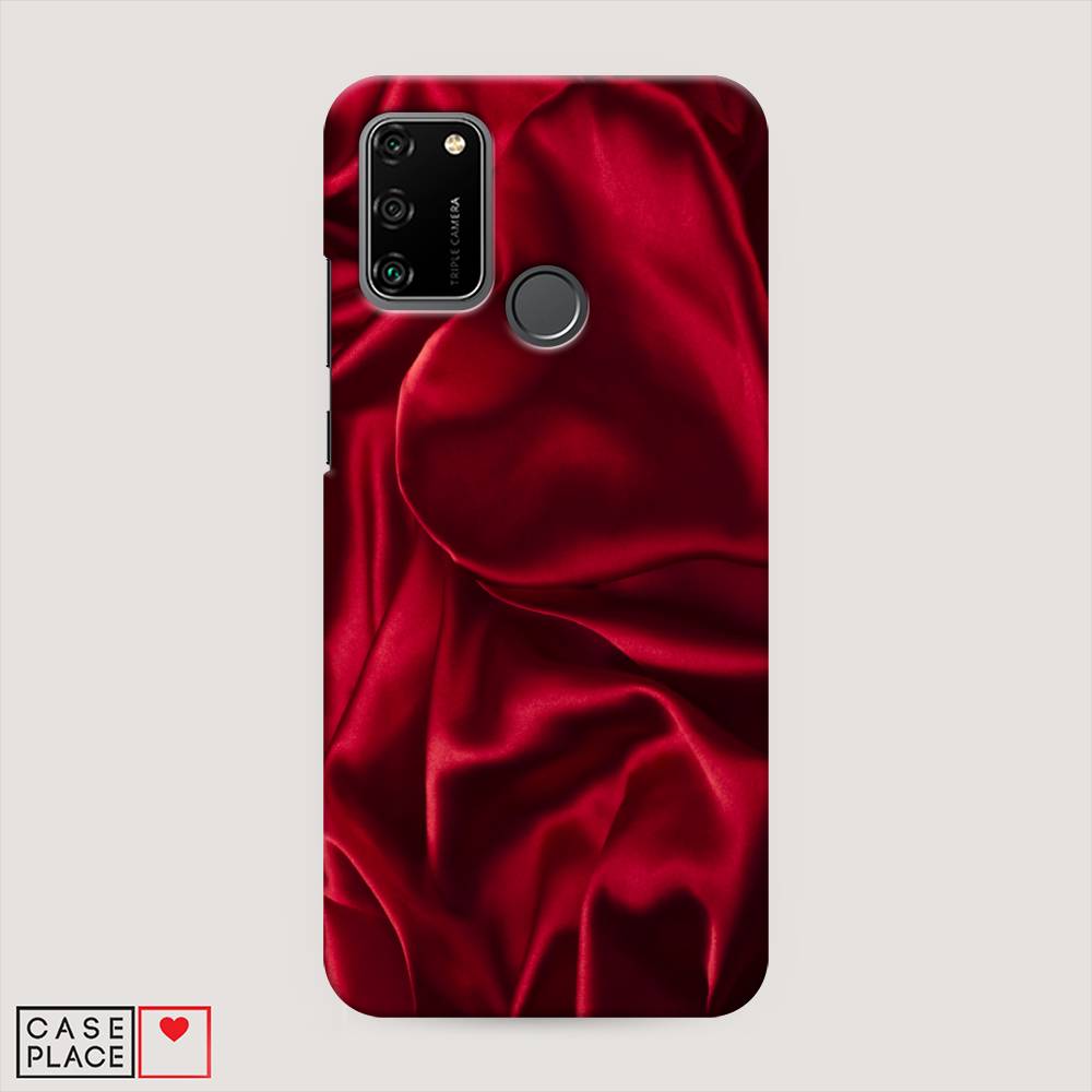 фото Чехол awog "текстура красный шелк" для honor 9a