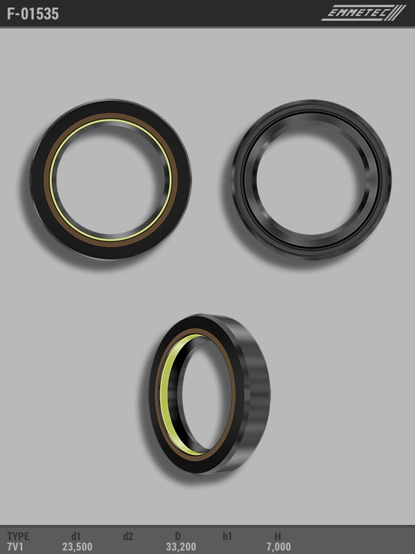 

Сальник рулевой рейки EMMETEC 23.5x33.2x7 (7V1) F-01535, F-01535, F01535