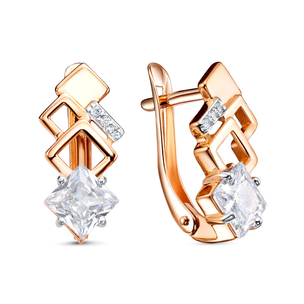 

Серьги из золота 585Gold 302008061, фианит, 302008061