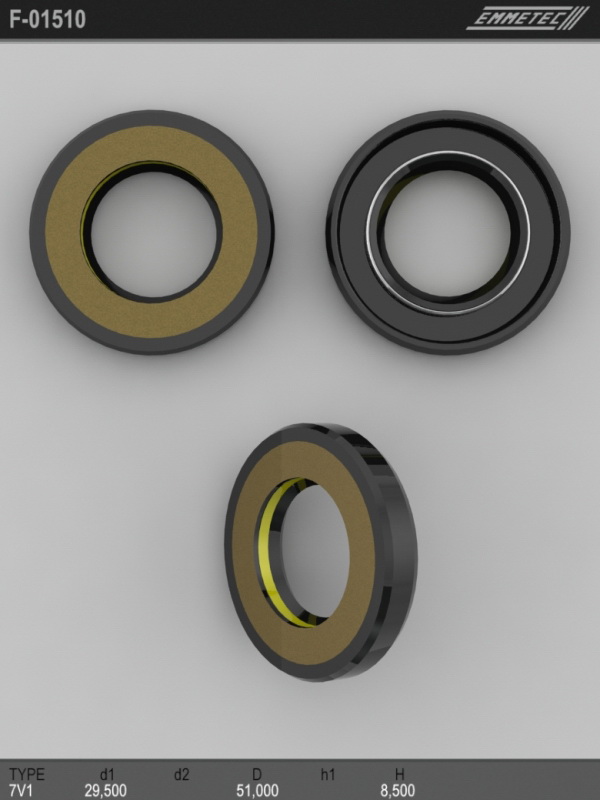 

Сальник рулевой рейки EMMETEC 29.5x51.2x8.5 (7V1) F-01510, F-01510, F01510