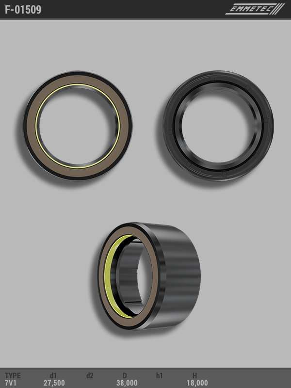 

Сальник рулевой рейки EMMETEC 27.5x38.3x15 (7V1) F-01509, F-01509, F01509