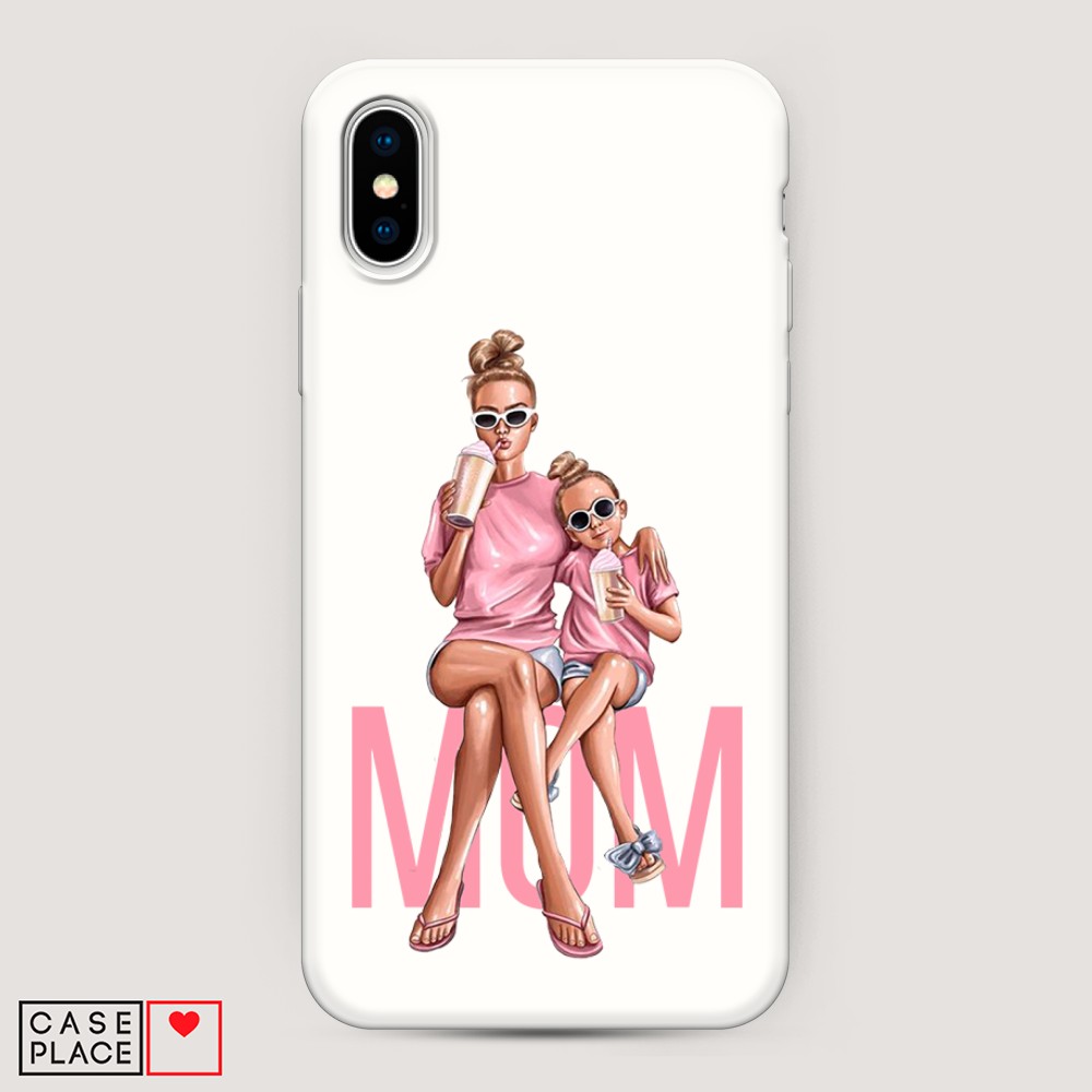 фото Матовый силиконовый чехол "lovely mom" на apple iphone xs max (10s max) awog