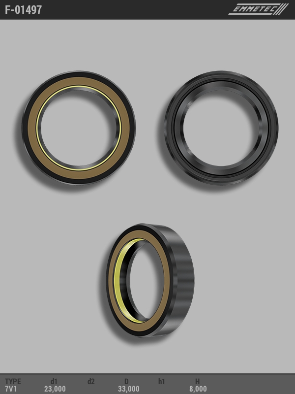 

Сальник рулевой рейки EMMETEC 23x33x8 (7V1) F-01497, F-01497, F01497