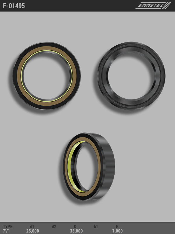 

Сальник рулевой рейки EMMETEC 25.5x35.2x7 (7V1) F-01495, F-01495, F01495