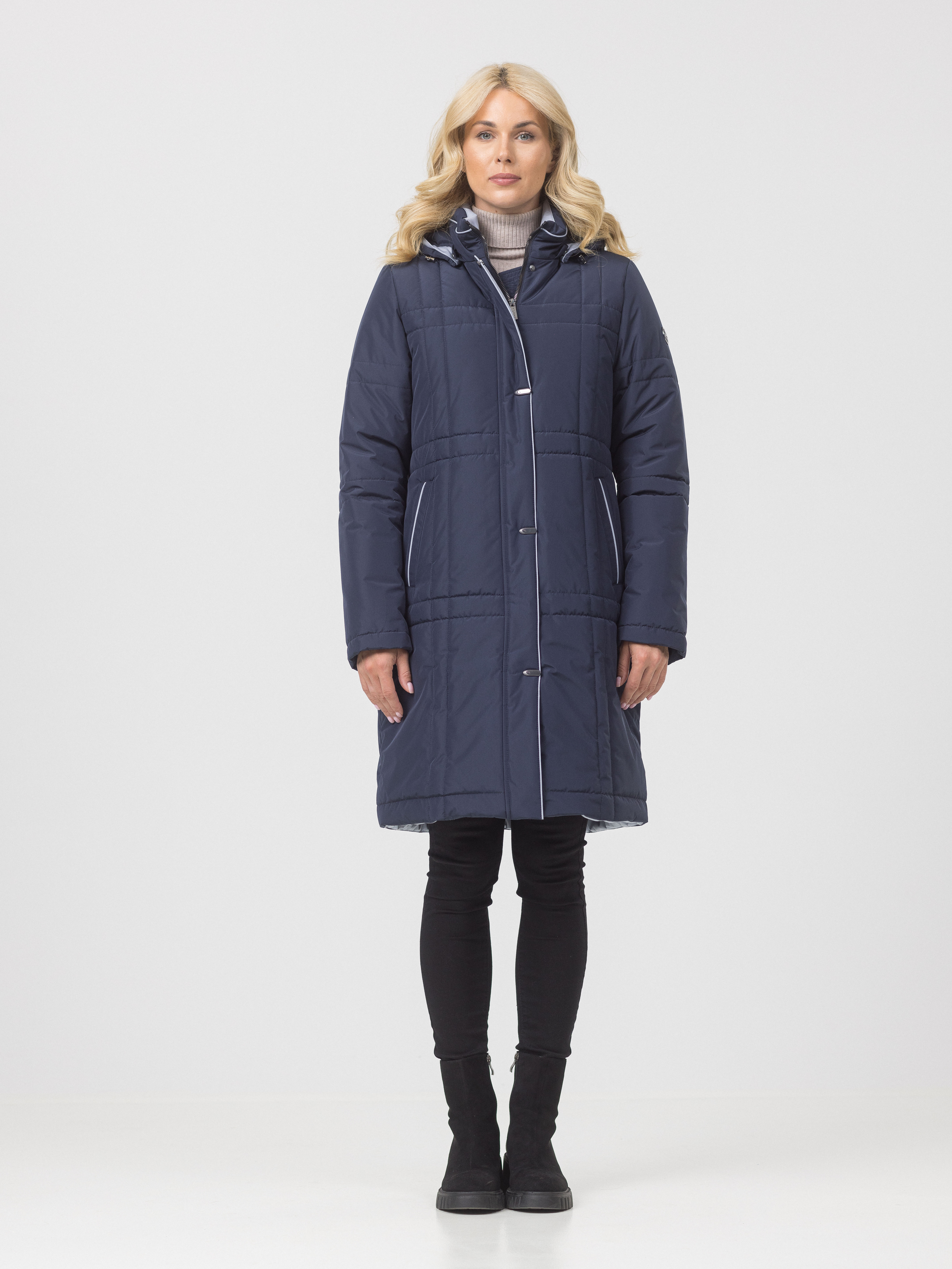 

Пальто женское Maritta 32-3021-10 синее 38 EU, Синий, 32-3021-10
