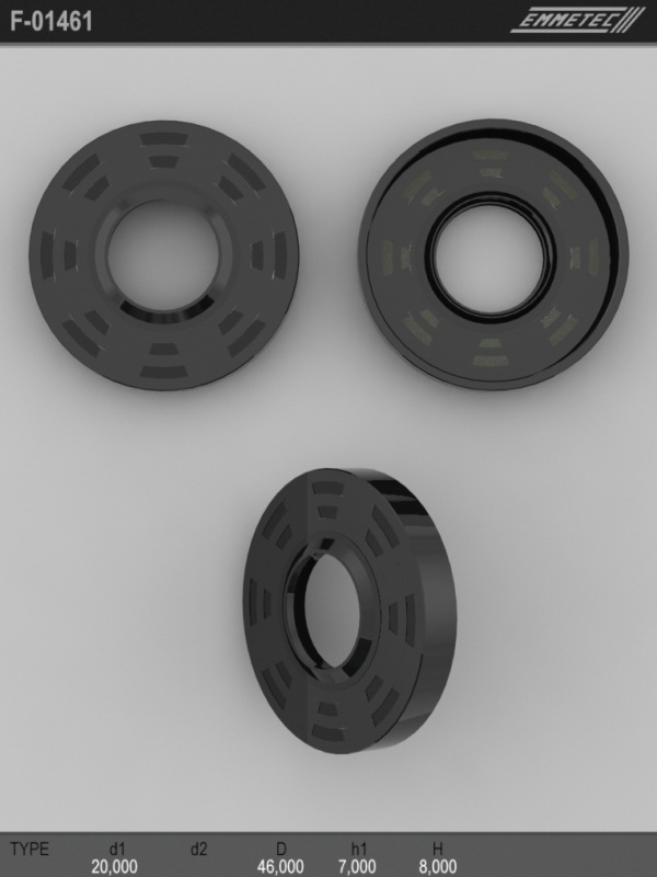 

Сальник рулевой рейки EMMETEC 20x46x7/8 (1P) F-01461, F-01461, F01461