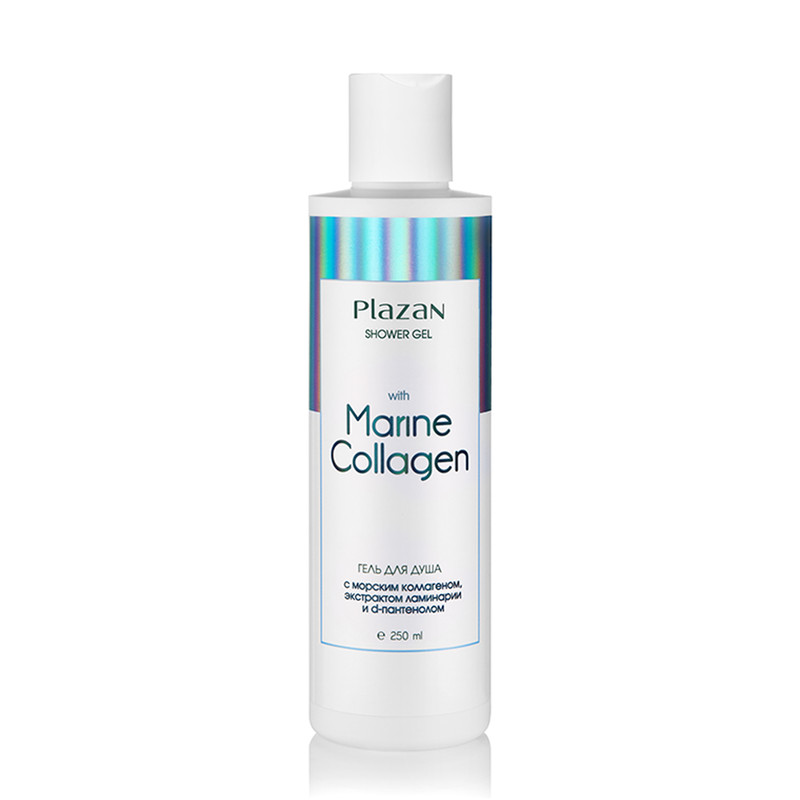 Гель для душа Plazan Marine Collagen с морским коллагеном экстрактом ламинарии 250 мл